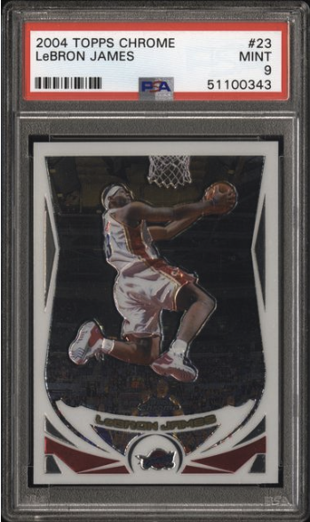 2004 Topps Chrome LeBron James #23 — PSA 9 MINT