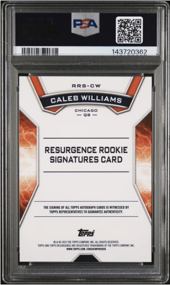 2024 Topps Resurgence Caleb Williams RC Rookie Signature #RRSCW — PSA 10 GEM MT